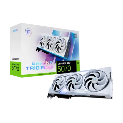 MSI GeForce RTX 5070 12G GAMING TRIO OC WHITE GDDR7 650W Graphics Card
